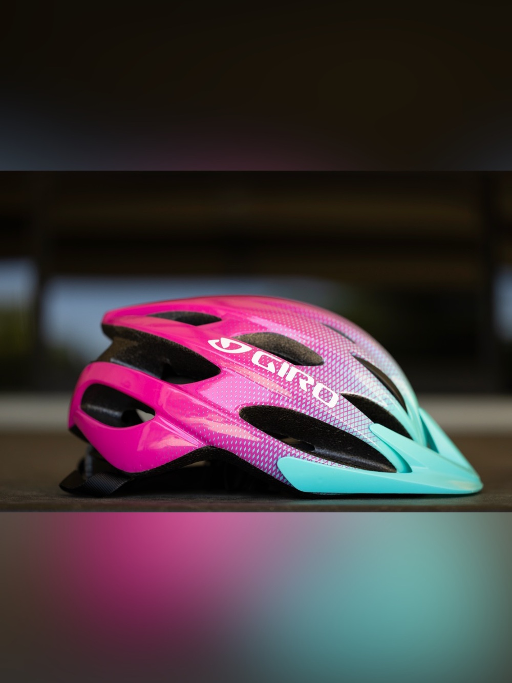 Children’s Giro Teal and Hot Pink Bike Helmet (50-57cm)